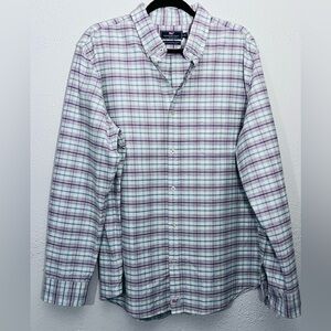 Vineyard Vines Murray Shirt Coastal Gray Plaid Button Up Shirt Mens XL Slim